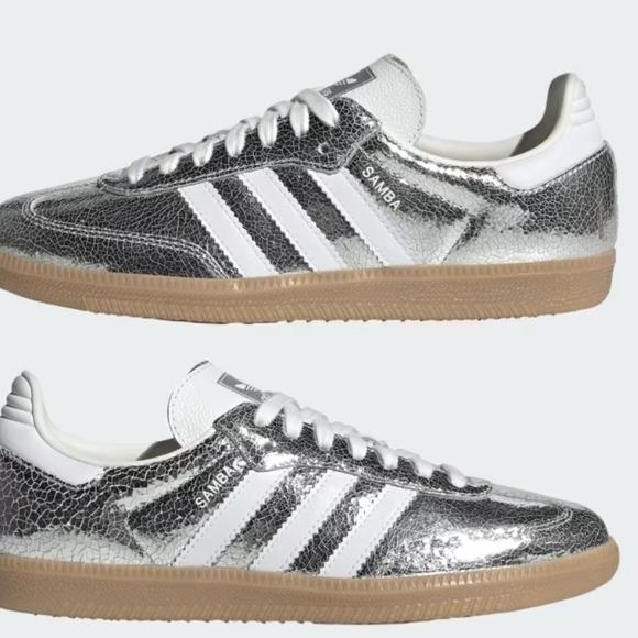 Adidas Samba OG Metallic Silver  Shoes - Picture 1 of 3